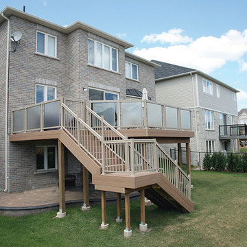 High decks over 6 feet above grade.