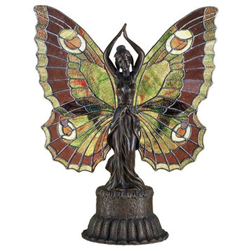 17H Butterfly Lady Accent Lamp