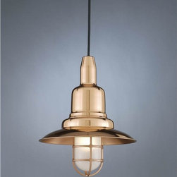 H-1350-C-44-Frost 1-Light Pendant Light - Pendant Lighting