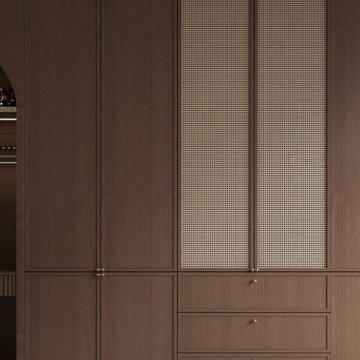 Check out this amazing wabi-sabi inspired rattan door wardrobe!