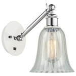 Innovations Lighting - Innovations Lighting 317-1W-WPC-G2811 Hanover, 1 Light Wall In Industria - The Hanover 1 Light Sconce is part of the BallstonHanover 1 Light Wall White/Polished ChromUL: Suitable for damp locations Energy Star Qualified: n/a ADA Certified: n/a  *Number of Lights: 1-*Wattage:100w Incandescent bulb(s) *Bulb Included:No *Bulb Type:Incandescent *Finish Type:White/Polished Chrome