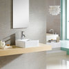 Fine Fixtures White Vitreous China Square Modern Vessel Sink