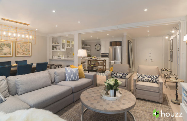 Transitional Living Room by Breeze Giannasio Interiors