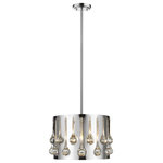 Z-Lite - Oberon 3 Light Pendant, Chrome - A sleekly designed light fixture can be the crowning glory in any space. This gorgeous chrome and crystal three-light pendant blends artistic crystal droplets and shiny chrome finish steel over a stylish round base, delivering a gallery-quality effect.
