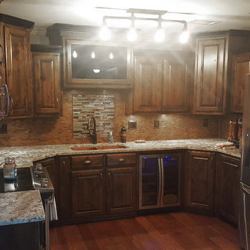 Eden Mosaic Tile Installations: Medium Brick Antique Copper Mosaic Tile