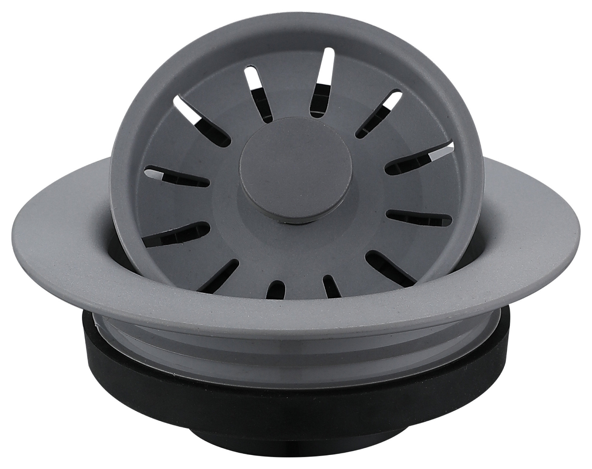 Karran 4-1/2" Kitchen Sink Decorative Disposal Flange, Grey