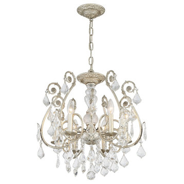 Crystorama 5115-OS-CL-MWP 6 Light Semi Flush in Olde Silver