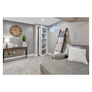 Broomfield Modern Farmhouse Basement - Farmhouse - Basement - Denver ...