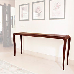 Metaphor | Slender, Long Console Table with Elegant Curved Legs - Console Tables
