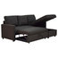  ACME Hiltons Sectional Sofa With Sleeper Storage Charcoal 