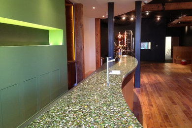 Example of a trendy wine cellar design in Vancouver