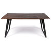 GDF Studio Simona Indoor 6-Seater Rectangular Acacia Wood Dining Table