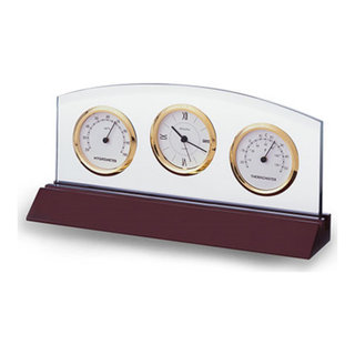 Lily's Home Weather Station Wall Decor, Wood Frame Barometer, Thermometer and Hygrometer