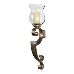 www.essentialsinside.com: loran, candle wall sconce, antiqued silver champagne - Candleholders