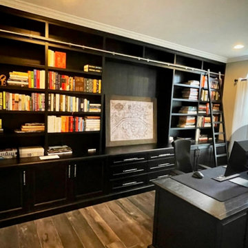 Home Office Cabinetry with Ladder