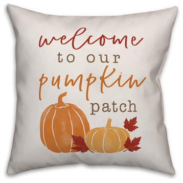 Welcome to our Pumpkin Patch 16"x16" Throw Pillow