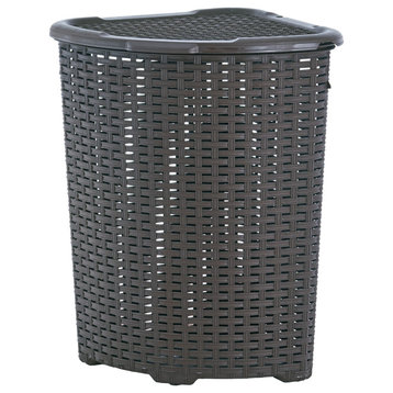 Corner Laundry Basket,50 liter Laundry Hamper with Easy Stay Open Lid.