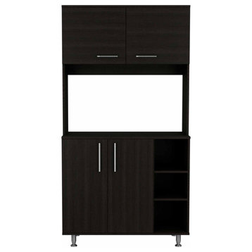 Colorado Multipurpose Pantry Cabinet with Open Counter & Three Open Shelves