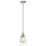 Kichler Lighting - Kichler Lighting 43625NI Evie - 10" One Light Mini Pendant - Shade Included: TRUE* Number of Bulbs: 1*Wattage: 100W* BulbType: A19* Bulb Included: No