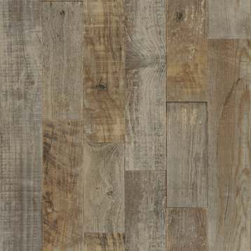 Chebacco Brown Wood Planks Wallpaper, Swatch