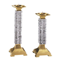 Inviting Home Inc. - Crystal Candlesticks Set - Candleholders