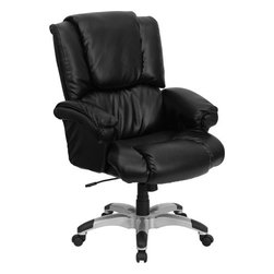 Flash Furniture High Back Black Leather Overstuffed Executive Swivel Office Chai - Office Chairs