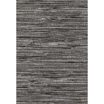 Gray Black Easy Care, Stain/Fade Resistant Emory Area Rug,, 2'5"x7'7"