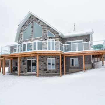 Exterior view from lakeside.