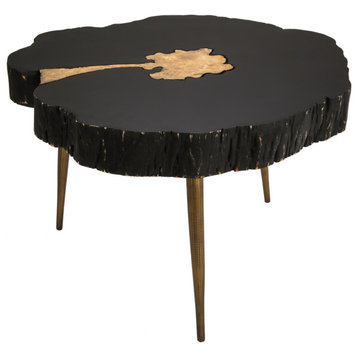 Timber Black and Brass Coffee Table