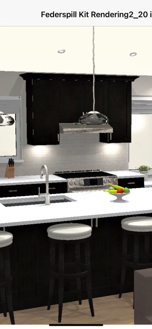 under outlet strip and light