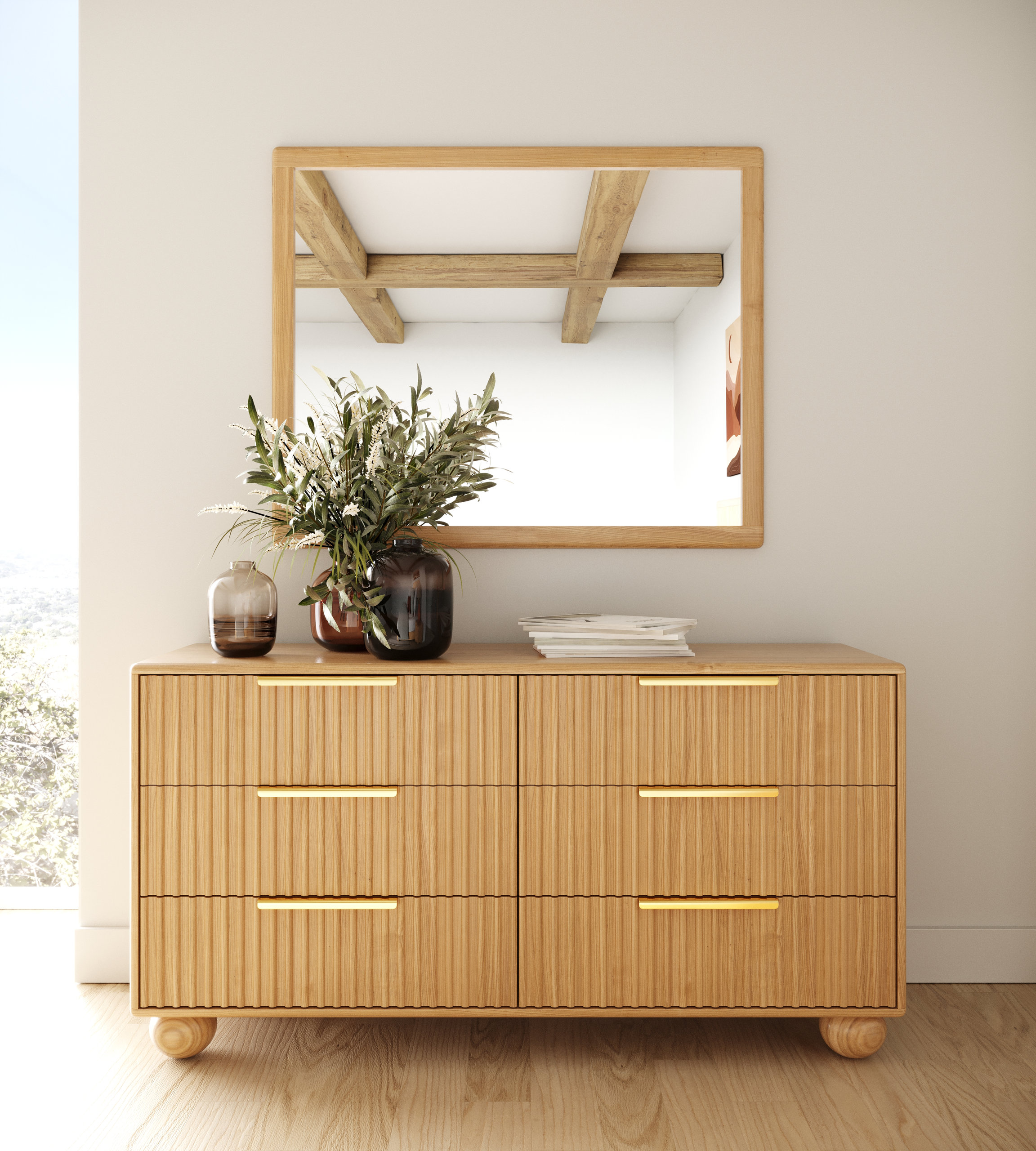 Modrest Winters Modern Natural Oak Dresser Traditional Dressers