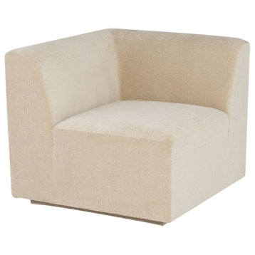 Lilou Almond Fabric Modular Sofa Corner