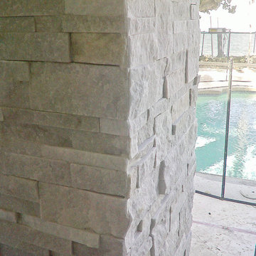 Pillars with Everest Format Natural Stone Panels