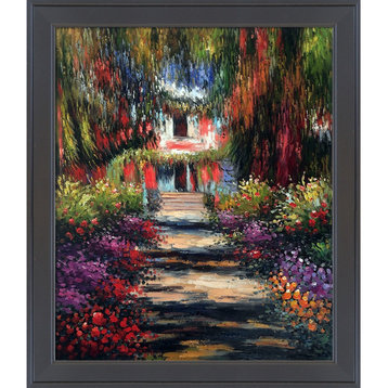 La Pastiche Garden Path at Giverny with Gallery Black, 24" x 28"