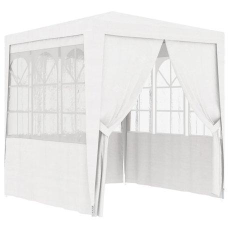 vidaXL Professional Party Tent with Side Walls 6.6'x6.6' White 0.3 oz/ft?
