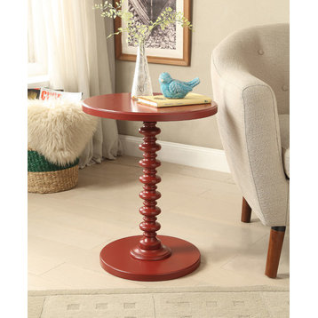 Acme Acton Side Table, Red