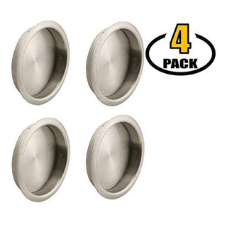 3/4 in. Satin Nickel, Closet Door Finger Pull (4-pack)