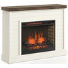 Legends Home Washington 48 inch Fireplace with Mantel, Whitewash and Barnwood