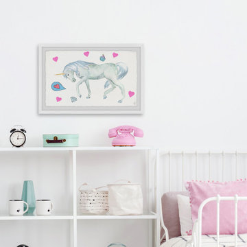 "Unicorn's Cupcake" Framed Painting Print