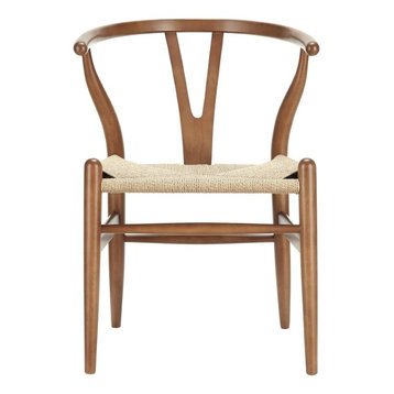 Wood Chair Walnut, Set of 2