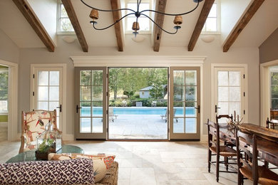 Example of a beach style entryway design in Bridgeport