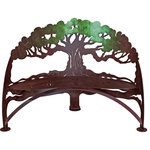 Cricket Forge - Tree Bench, Green - Our classically designed Tree Bench resonates grace, beauty and serenity. This bench will serve as a wonderful addition to any outdoor space whether tucked away on a wooded path, placed beneath a favorite shade tree or on an urban rooftop, patio or in the garden.