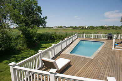 Inspiration for a timeless pool remodel in New York