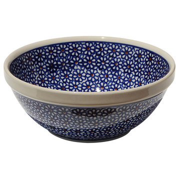 Polish Pottery Bowl 7 inch, Pattern Number: 120