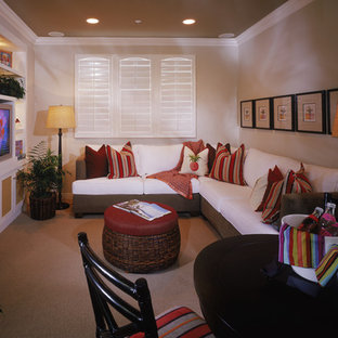 Photo of a world-inspired home cinema in Los Angeles.