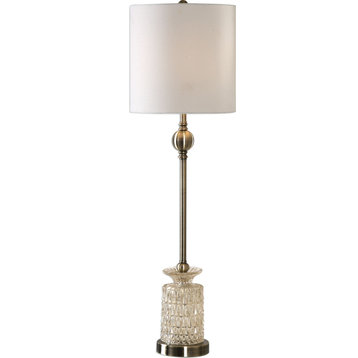 Flaviana Antique Brass Buffet Lamp, Natural