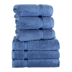 Makroteks - Villa Collection Hand Towel Set, Blue - Bath Towels