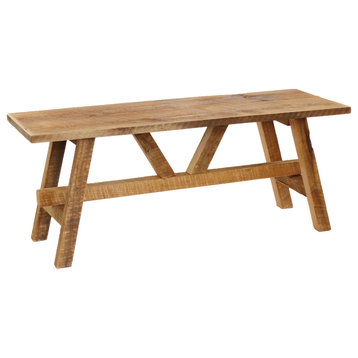 Reclaimed Wood Scandinavian Coffee Table, Natural Barn Wood