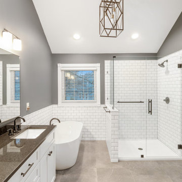 Farmhouse Primary Bath Remodel Olathe, KS