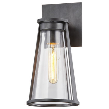Prospect 1 Light 12" Wall Sconce - Graphite Finish - Clear Glass